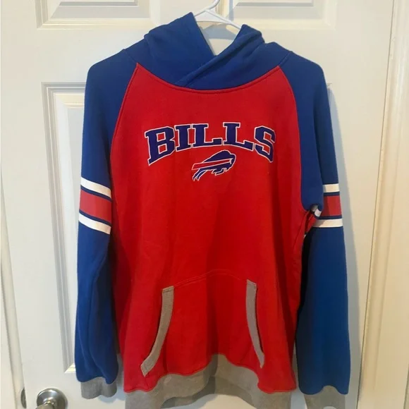 Buffalo Bills Red and Blue embrodiered sweatshirt size small (youth size 18) - Picture 7 of 7